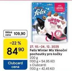 Tesco Felix Winter Mix Vánoční pochoutky pro kočky, 200 g nabídka