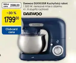 Tesco Daewoo DSX5035R Kuchyňský robot, 1300 W, nerezová mísa o objemu 41. 6 stupňů rychlosti nabídka