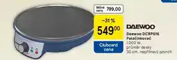 Tesco Daewoo DCRP616 Palačinkovač, 1000 W. průměr desky 30 cm, nepřilnavý povrch nabídka