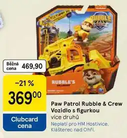 Tesco Paw Patrol Rubble & Crew Vozidlo s figurkou více druhů nabídka