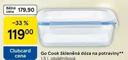 Tesco Go Cook Skleněná dóza na potraviny, 1.5 I. obdélníková nabídka