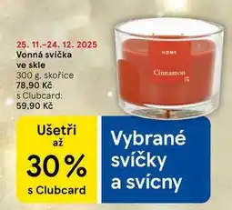 Tesco Vonná svíčka ve skle, 300 g. skořice nabídka