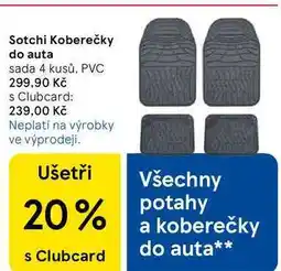Tesco Sotchi Koberečky do auta sada, 4 kusů, PVC nabídka