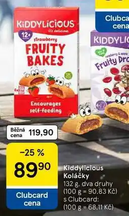 Tesco Kiddylicious Koláčky, 132 g. dva druhy nabídka