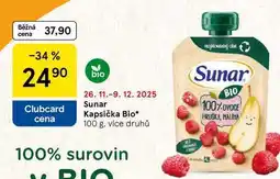 Tesco Sunar Kapsička Bio, 100 g, více druhů nabídka