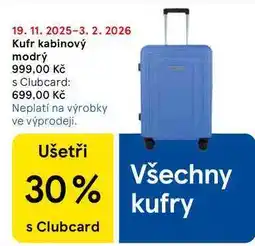 Tesco Kufr kabinový modrý nabídka