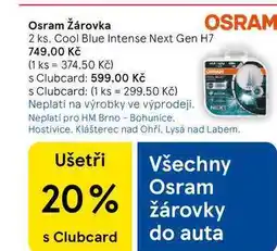 Tesco Osram Žárovka, 2 ks, Cool Blue Intense Next Gen H7 nabídka