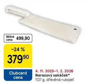 Tesco Nerezový sekáček, 1127 g. dřevěná rukojeť nabídka