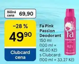 Tesco Fa Pink Passion Deodorant, 150 ml nabídka