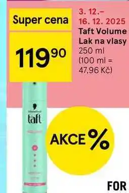 Tesco Taft Volume Lak na vlasy, 250 ml nabídka