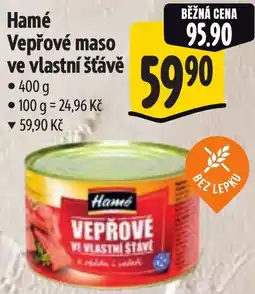 Albert Hame Vepřové maso ve vlastní šťávě nabídka
