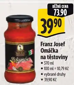 Albert Franz Josef Omáčka na těstoviny nabídka