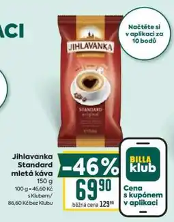Billa Jihlavanka Standard mletá káva nabídka