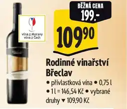 Albert Rodinné vinařství Břeclav nabídka