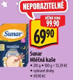 Albert Sunar Mléčná kaše nabídka