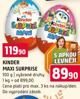 Terno Kinder maxi surprise nabídka