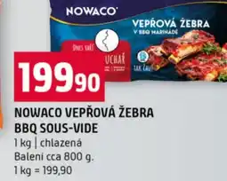 Terno Nowaco vepřová žebra bbq sous-vide nabídka