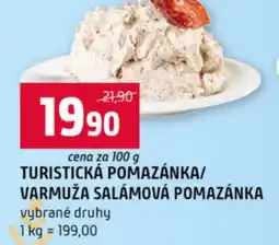 Terno Turistická pomazánka/ varmuža salámová pomazánka nabídka