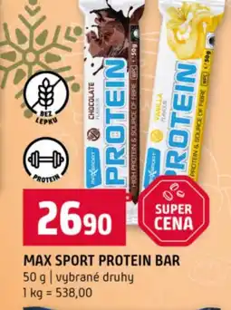 Terno Max sport protein bar nabídka
