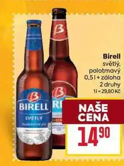 Billa Birell světlý, polotmavý 0,5l nabídka