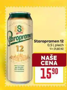 Billa Staropramen 12 0,51, plech nabídka