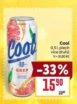 Billa Cool 0,51, plech nabídka