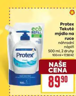 Billa Protex Tekuté mýdlo na ruce náhradní náplň 500 ml nabídka
