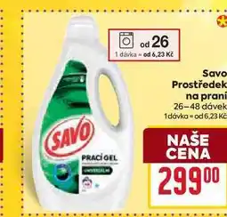 Billa Savo Prostředek na praní 26-48 dávek nabídka