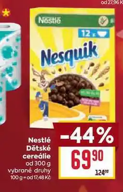 Billa Nestlé Dětské cereálie od 300 g nabídka