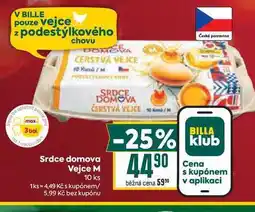 Billa Srdce domova Vejce M 10ks nabídka