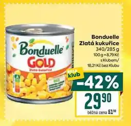 Billa Bonduelle Zlatá kukuřice 340/285 g nabídka