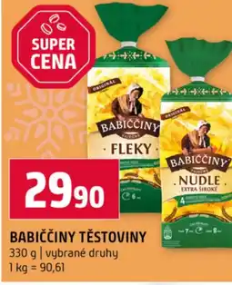 Terno Babiččiny těstoviny nabídka