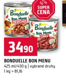 Terno Bonduelle bon menu nabídka