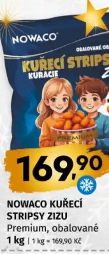 Terno Nowaco kuřecí stripsy zizu premium, obalované nabídka