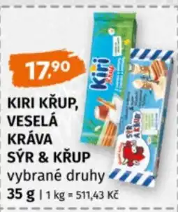 Terno Kiri křup, veselá kráva sýr & krup nabídka
