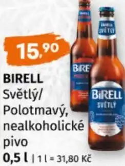 Terno BIRELL Světlý/ Polotmavý, nealkoholické pivo nabídka