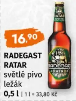Terno Radegast ratar světlé pivo ležák nabídka