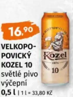 Terno Velkopo- povický kozel světlé pivo výčepní nabídka