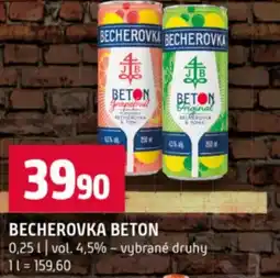 Terno Becherovka beton nabídka
