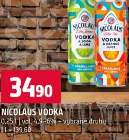 Terno Nicolaus vodka nabídka