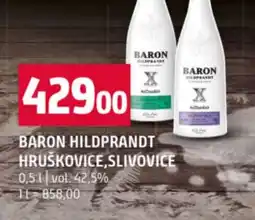 Terno Baron hildprandt hruškovice, slivovice nabídka