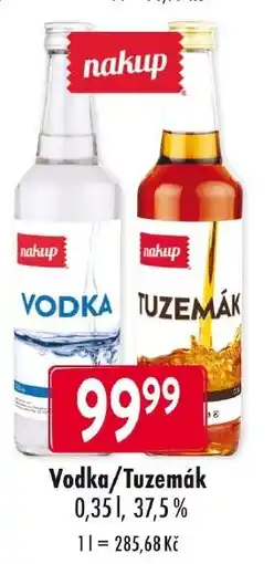 Qanto Vodka/Tuzemák, 37,5% nabídka