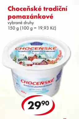 CBA Choceňské tradiční pomazánkové nabídka