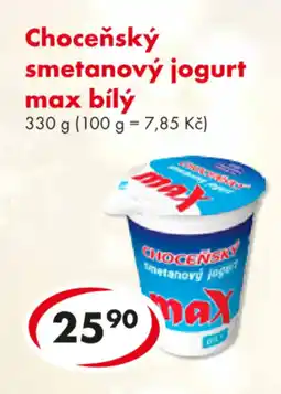 CBA Choceňský smetanový jogurt max bílý nabídka