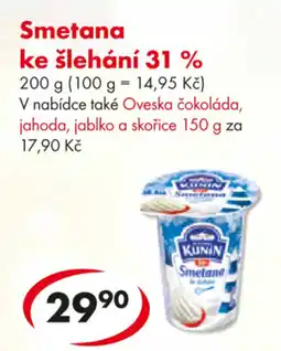 CBA Kunin Smetana ke šlehání 31 % nabídka