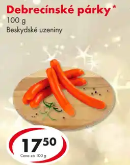 CBA Debrecínské párky nabídka