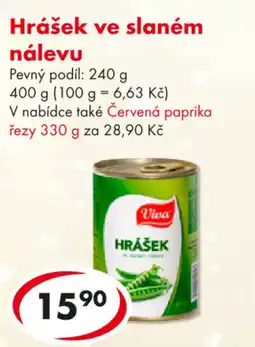 CBA Viva Hrášek ve slaném nálevu nabídka
