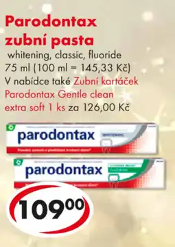 CBA Parodontax zubní pasta nabídka
