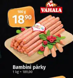 COOP TIP Bambini párky nabídka