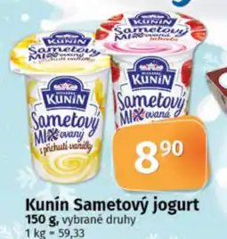 COOP TIP Kunín Sametový jogurt nabídka